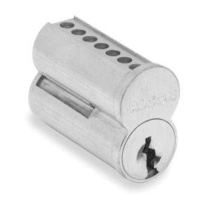 Interchangeable core lock cylinder used for commercial rekeying and master key systems.