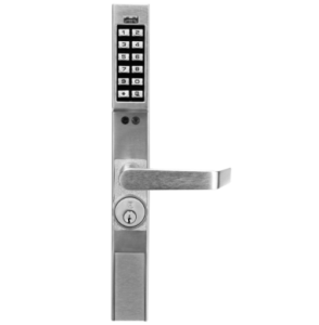 Commercial keypad lever lock used for keyless entry and access control in offices and shared business spaces.